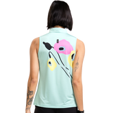 Alternate View 1 of Venus Collection: Poppies Floral Sleeveless Quarter Zip Top