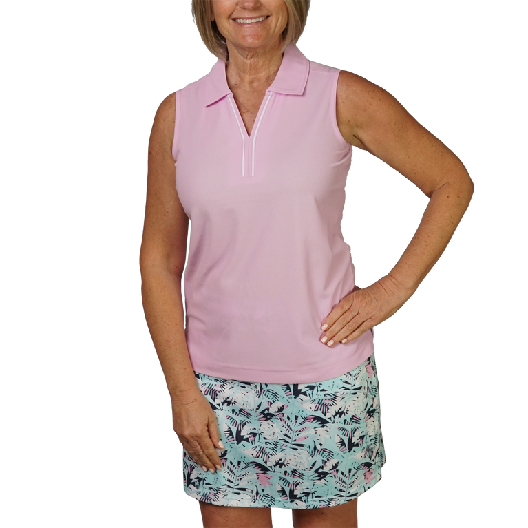 Sleeveless Pique Polo Shirt