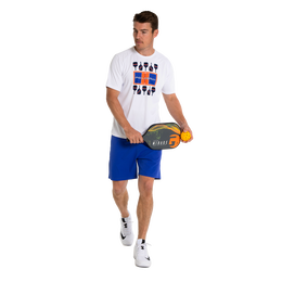 Pickleball Court &amp; Paddles Men&#39;s Crew Neck T-Shirt