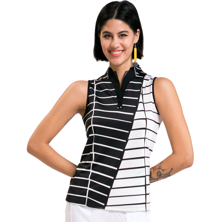 Zest Collection: Tamati Diagonal Striped Sleeveless Top