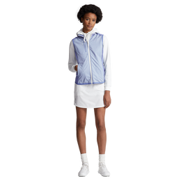 Chevron Front Print French Terry Full-Zip Vest