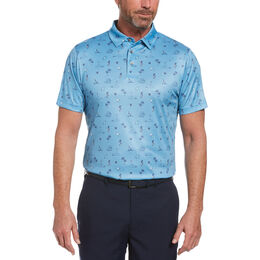 Golf Vacation Print Short Sleeve Golf Polo Shirt