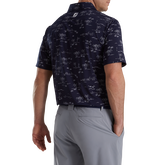 Alternate View 1 of Tropic Golf Print Lisle Self Collar Polo