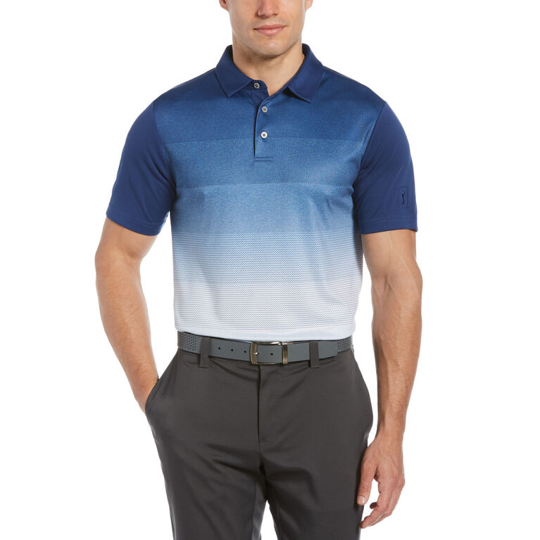 Front Ombre Short Sleeve Golf Polo Shirt