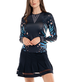 Palm Print Long Sleeve Pullover