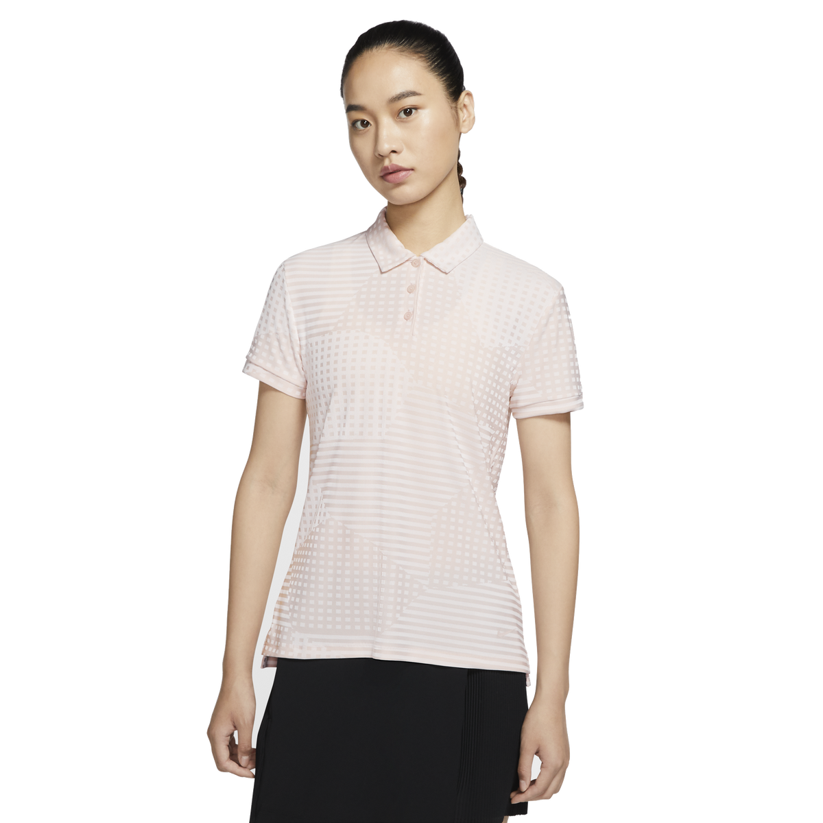 Nike Dri-FIT UV Ace Women's Short Sleeve Dot Striped Golf Polo | PGA ...