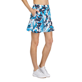 Alternate View 1 of Iris Oasis Collection: Kioko Floral 17&quot; Pull-On Skort