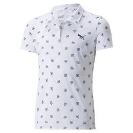 Girls MATTR Hibiscus Print Short Sleeve Polo Shirt