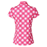Alternate View 2 of Radiant Twist Collection: Estelle Gingham Short Sleeve Zip Front Top