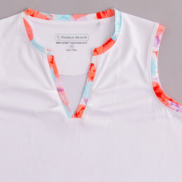 Firelight Printed Sleeveless Polo Shirt
