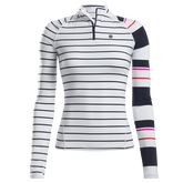 Alternate View 4 of Striped Contrast Sleeve Quarter Zip Pull Over