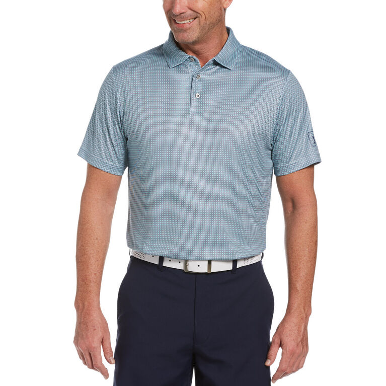 Neat Houndstooth Short Sleeve Golf Polo Shirt