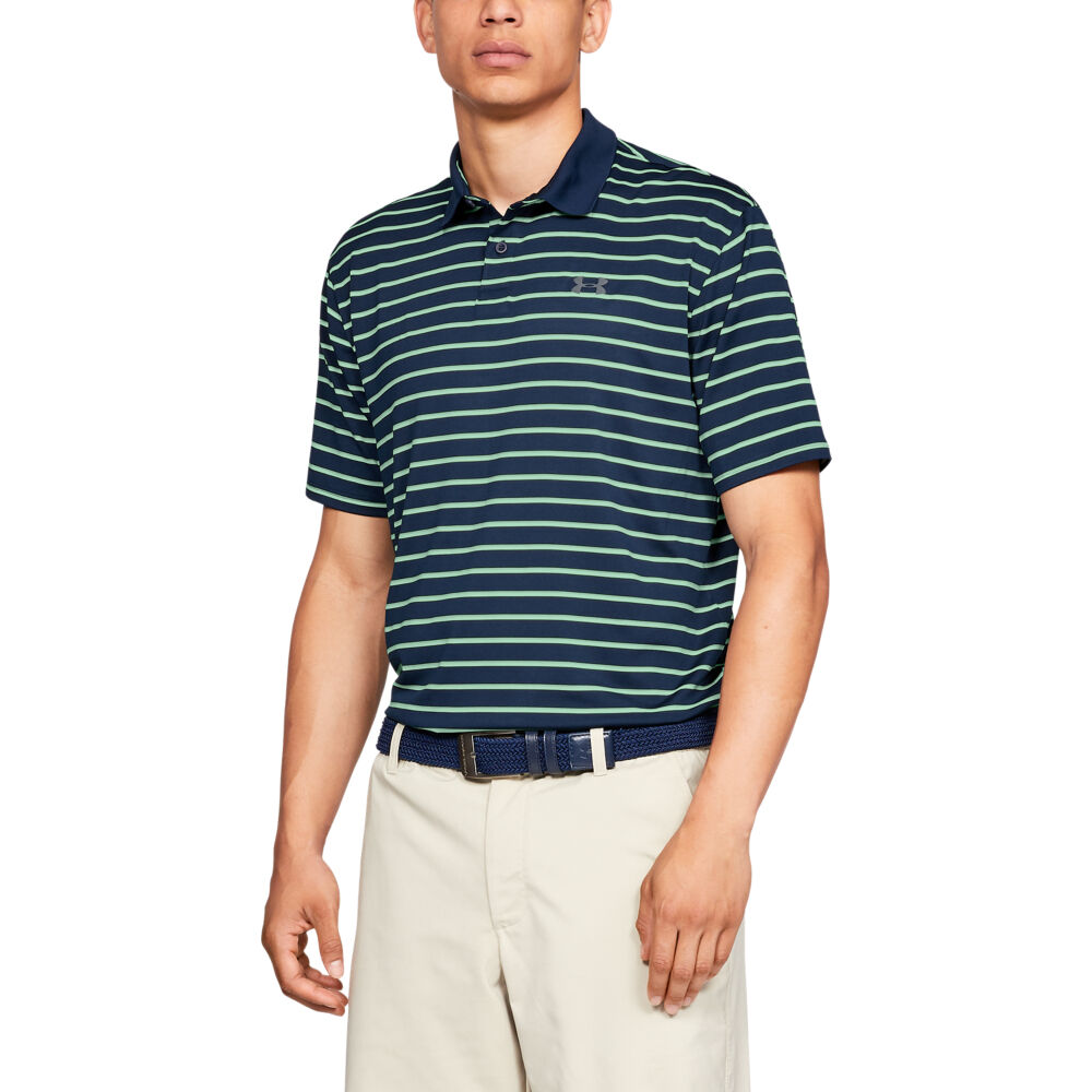 under armour men's performance stripe golf polo