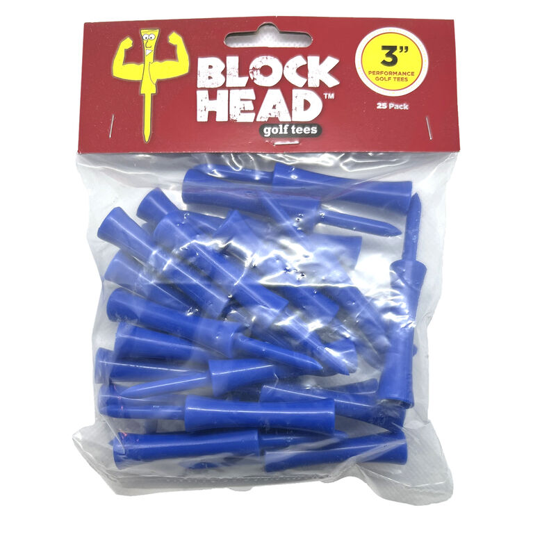 Block Head 3&quot; Tees 25-Pack