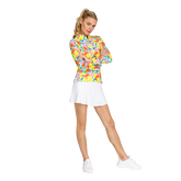 Alternate View 2 of Fun in the Sun Floral Star Burst Quarter Zip Pull Over