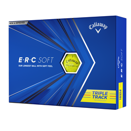 ERC Soft Triple Track Yellow Golf Balls - Personalized