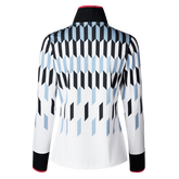 Alternate View 8 of Sportif Dot Collection: Britney Geo Print Long Sleeve Quarter Zip