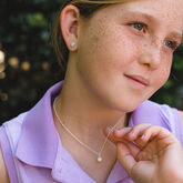 Alternate View 1 of CC Sport Silver Golf Ball Necklace &amp; Earring Set for Little Girls and Tweens
