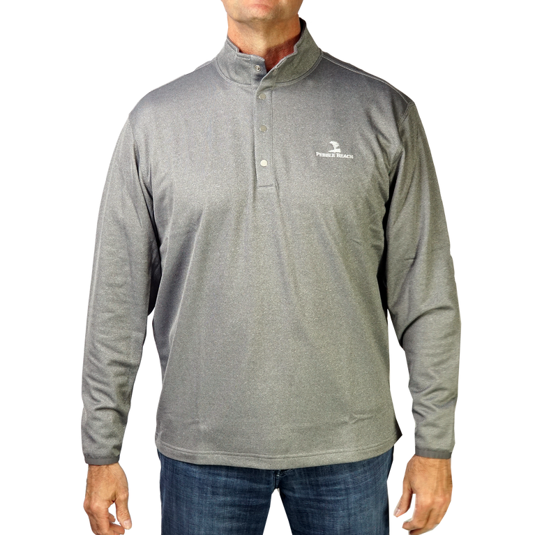 Pebble Beach Knit Pullover with Snap Placket | PGA TOUR Superstore