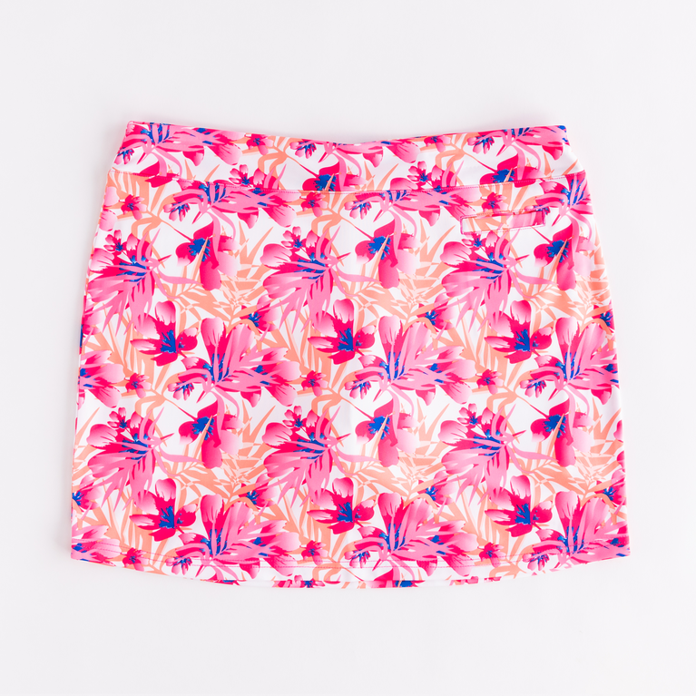 Floral Print 16.5&quot; Knit Skort