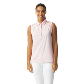 Radiant Twist Collection: Corina Jersey Sleeveless Polo Shirt