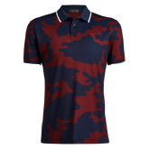Exploded Camo Rib Collar Tech Jersey Slim Fit Polo