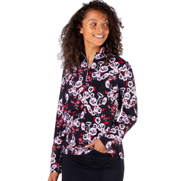 Bloom Collection: Lylah Printed Quarter Zip Pull Over