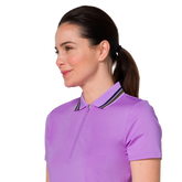 Alternate View 6 of Purple Rain Collection: Ribbed Collar Short Sleeve Polo Shirt