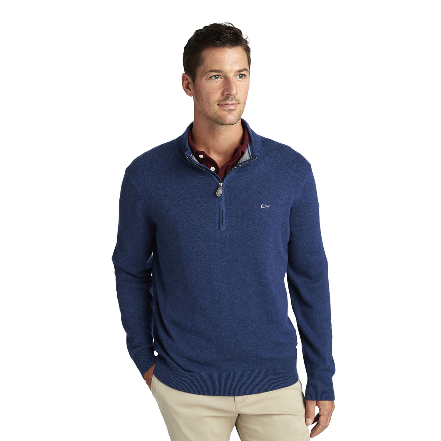 vineyard vines zip up sweater