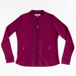 Lightweight Full Zipped Ruched Jacket