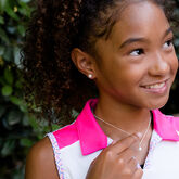 Alternate View 4 of CC Sport Silver Golf Ball Necklace &amp; Earring Set for Little Girls and Tweens