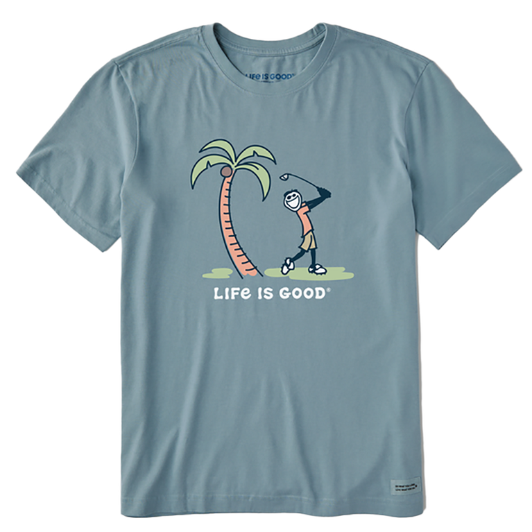 Life Is Good Camiseta Estándar Para Hombre, Camisetas Gráficas De Algodón De Manga Corta, Jake Jammin', Azul Vintage