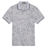 Alternate View 4 of Floral Watercolour Tech Jersey Slim Fit Polo