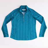 Curve Geo Women&#39;s Textured Quarter Zip Pull Over