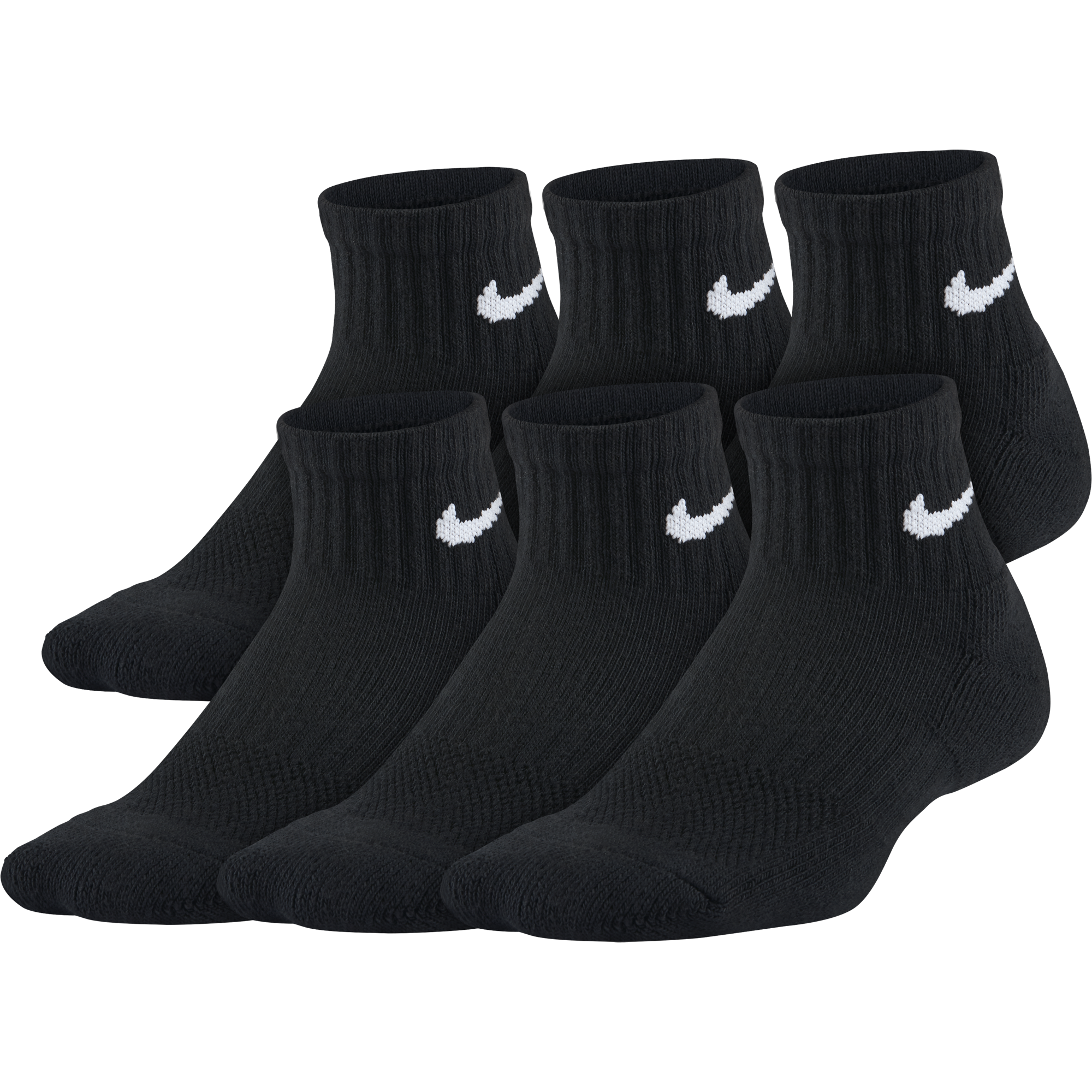nike black quarter socks men's