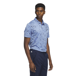 Jacquard Splatter Short Sleeve Polo Shirt