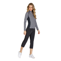 Desert Blooms Collection: Atlantis Mod Flower Print Quarter Zip Top