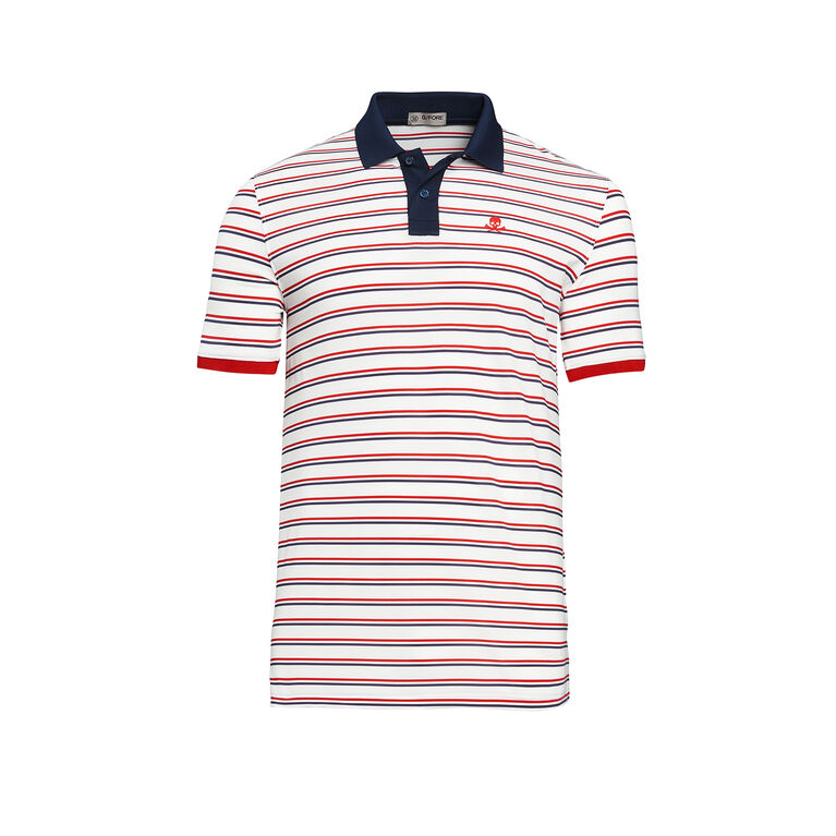 GFORE Perforated Skull Stripe Polo | PGA TOUR Superstore