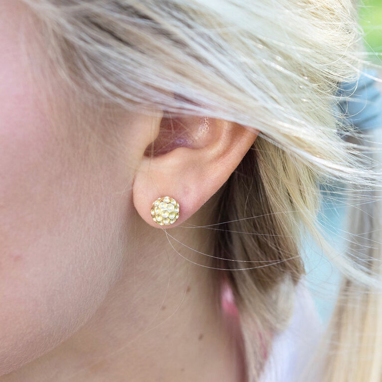 Chelsea Charles Gold Golf Ball Earrings PGA TOUR Superstore