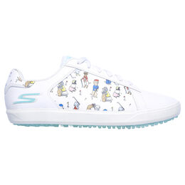 GO GOLF Drive 4 Dogs at Play Women&#39;s Golf Shoe - White/Blue