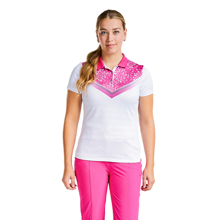 Cate Floral Short Sleeve Polo