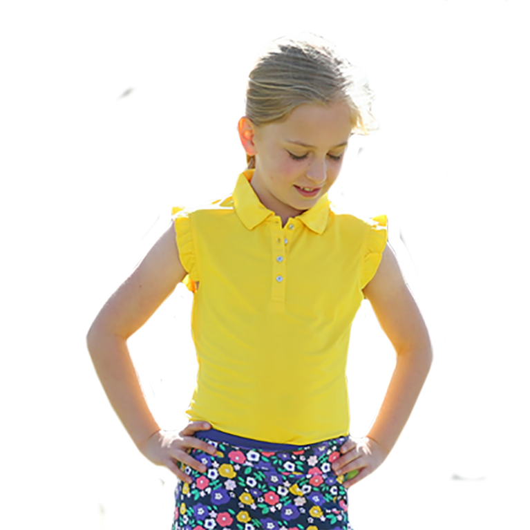Garb Girls Asher Ruffle Sleeveless Polo