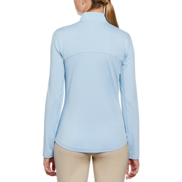 Solid Sun Protection Long Sleeve Quarter Zip Pull Over