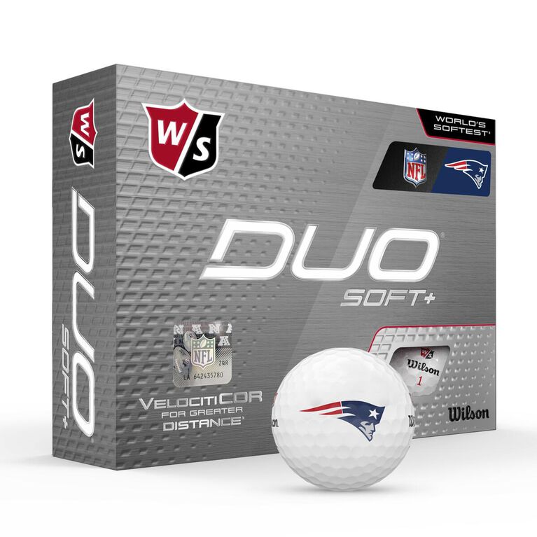 Wilson DUO Soft+ NFL Golf Balls New England Patriots PGA TOUR