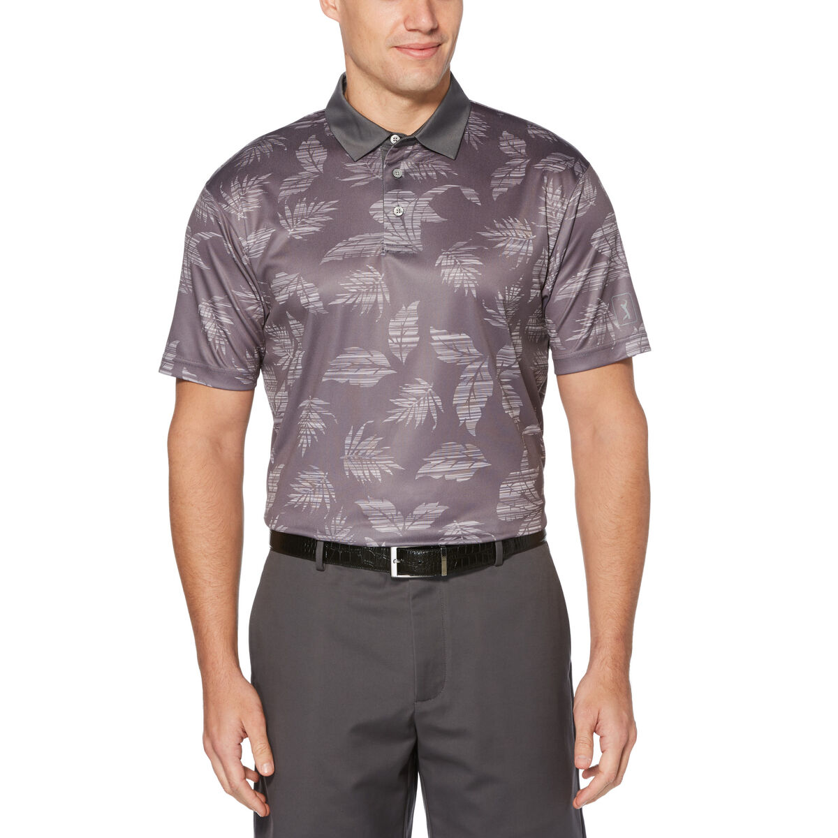 PGA TOUR Tropical Print Short Sleeve Golf Polo Shirt PGA TOUR Superstore