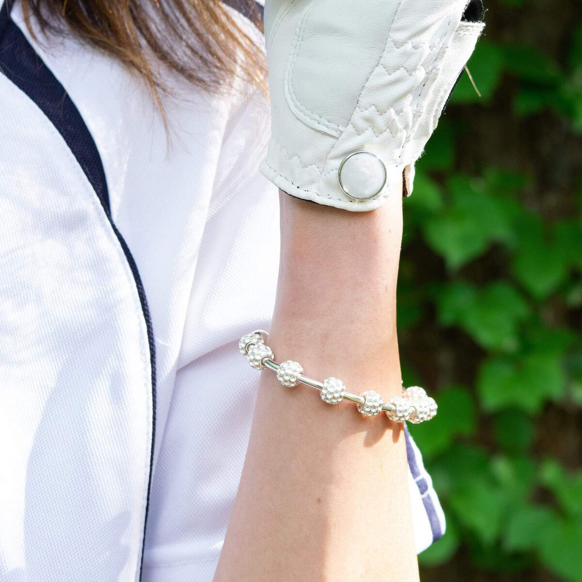 Chelsea Charles Golf Goddess Silver Golf Ball Bead Stroke Counter Bracelet PGA TOUR Superstore