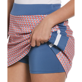 Alternate View 1 of Geometric Fish Print Side Blocked 16&quot; Golf Skort