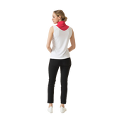 Alternate View 3 of Sportif Dot Collection: Tisha Colorblock Sleeveless Polo Shirt