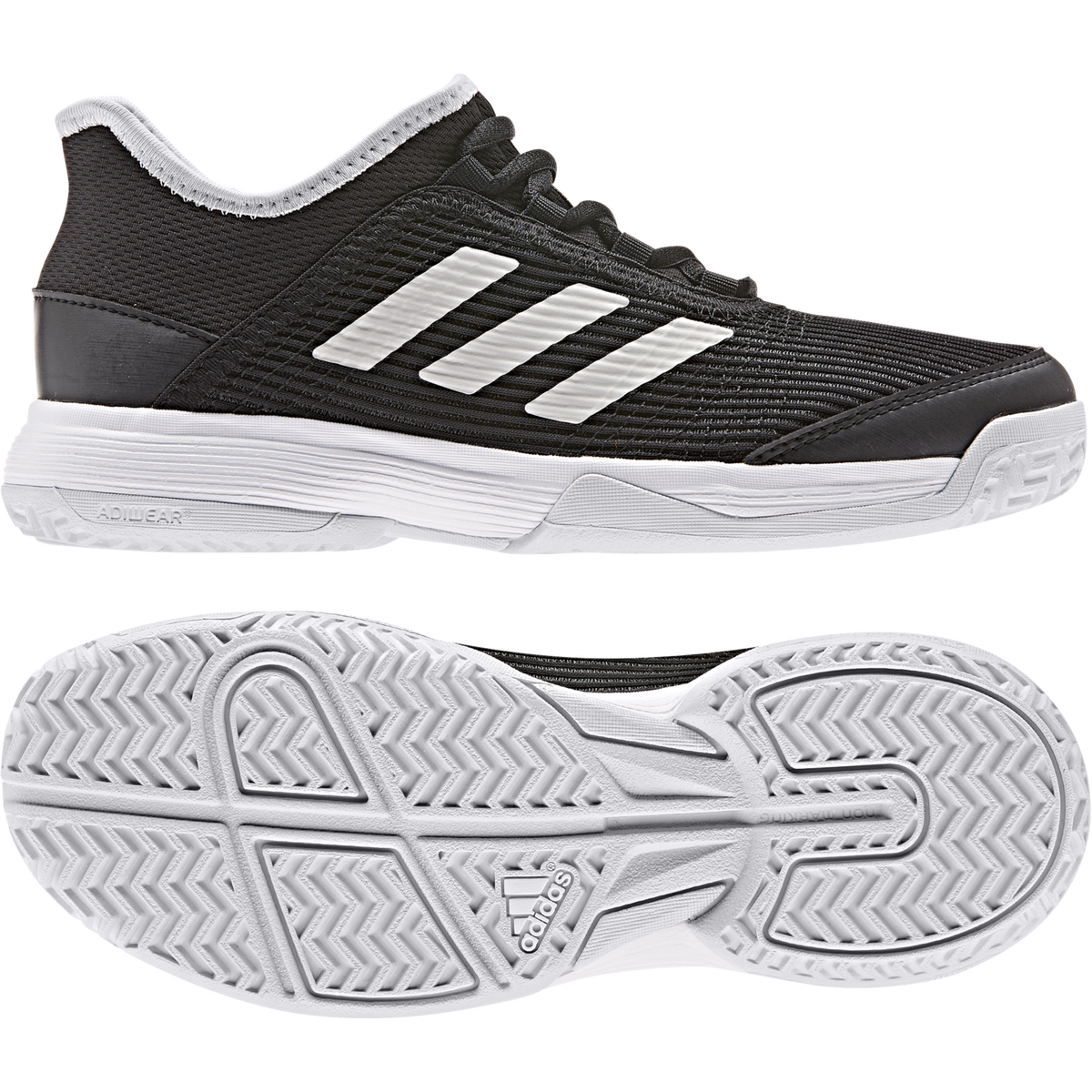 adidas Adizero Club Kids Tennis Shoe - Black/White | PGA TOUR Superstore