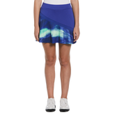 Brushed Abstract Print 16&quot; Flounce Skort